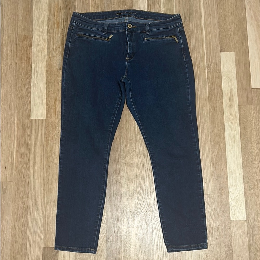 Michael Kors Jeans Size 12 
Skinny Stretch Zip-Pocket Comfort Flattering Chic